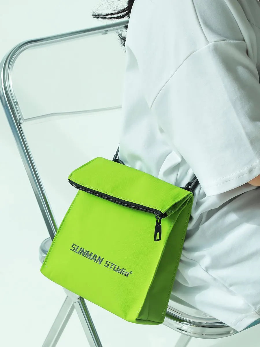 Messenger design backpack in polyester with Oxford lining, shown in available colour options