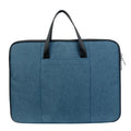13.3 inch Oxford cloth laptop sleeve in light grey with zipper closure and soft handle on white background