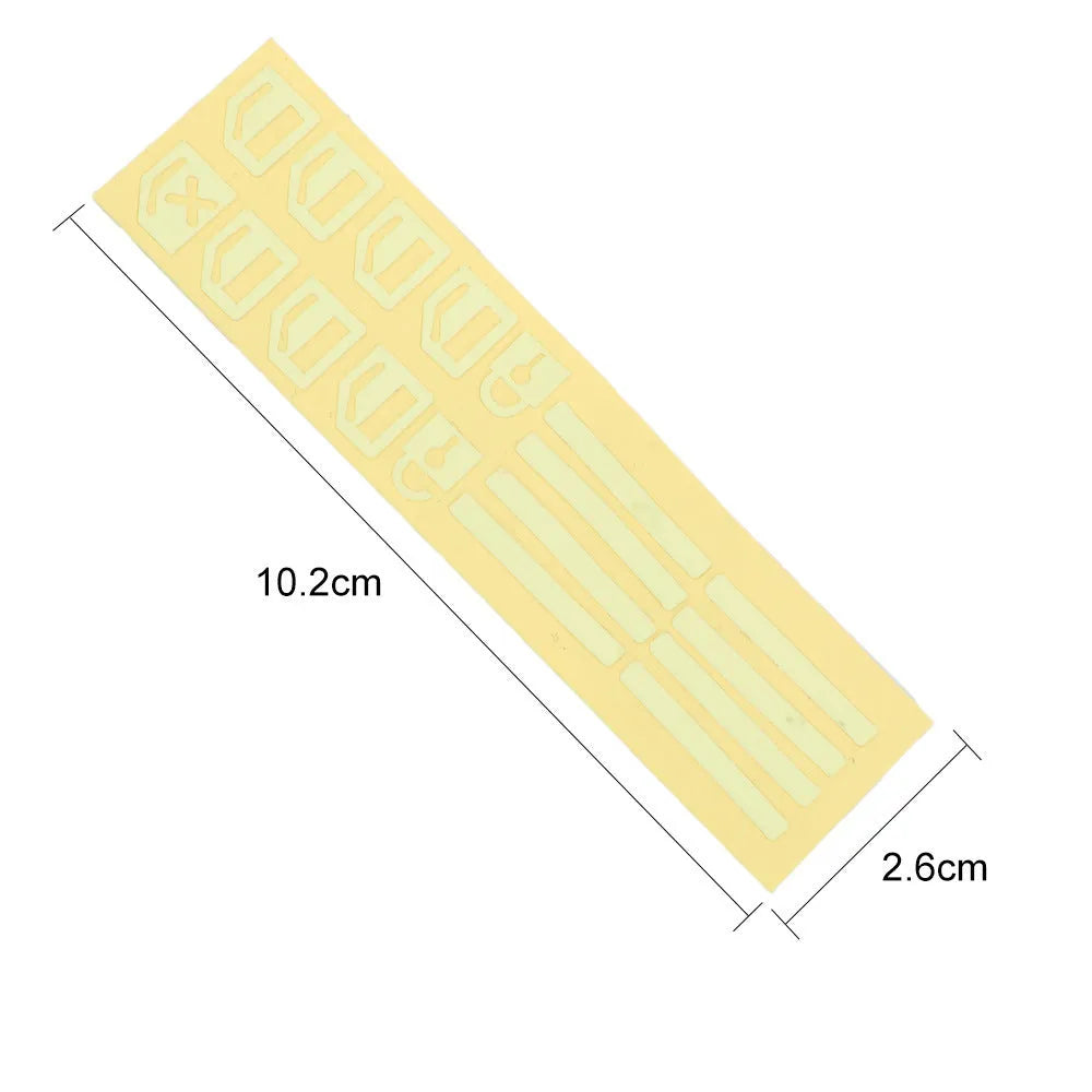 Car window luminous key sticker in Blue Green and Orange on window button