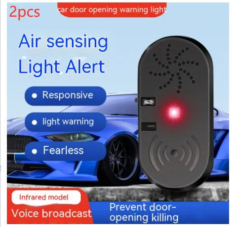 Black car door reminder with infrared sensor for vehicle security