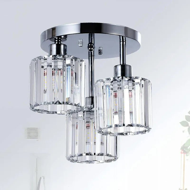 Crystal ceiling light in black, chrome or gold for corridor or entrance, E27 or E26, 220V