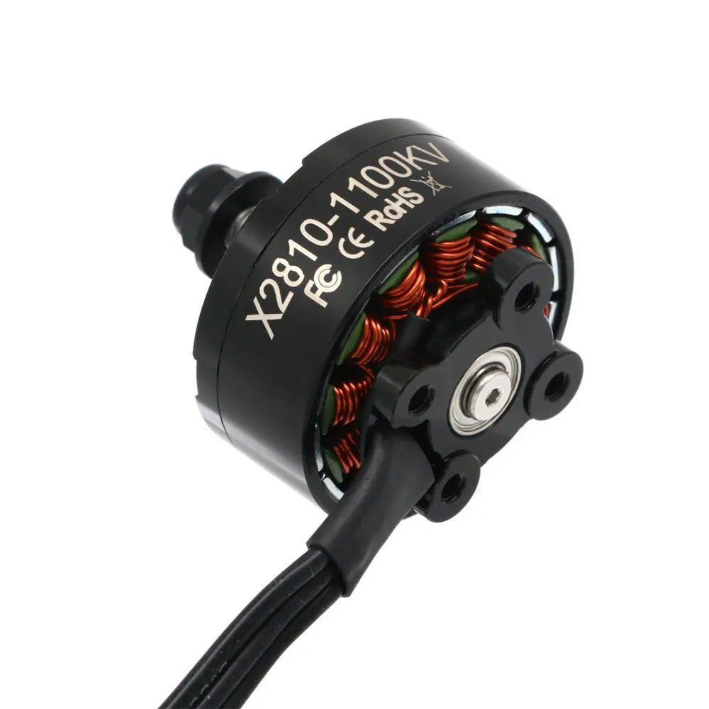 X2810 series brushless motor for RC drone and multi-axis flight model with metal construction.