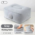 Press inflatable height increasing cushion showing folded portable design and flocking material texture