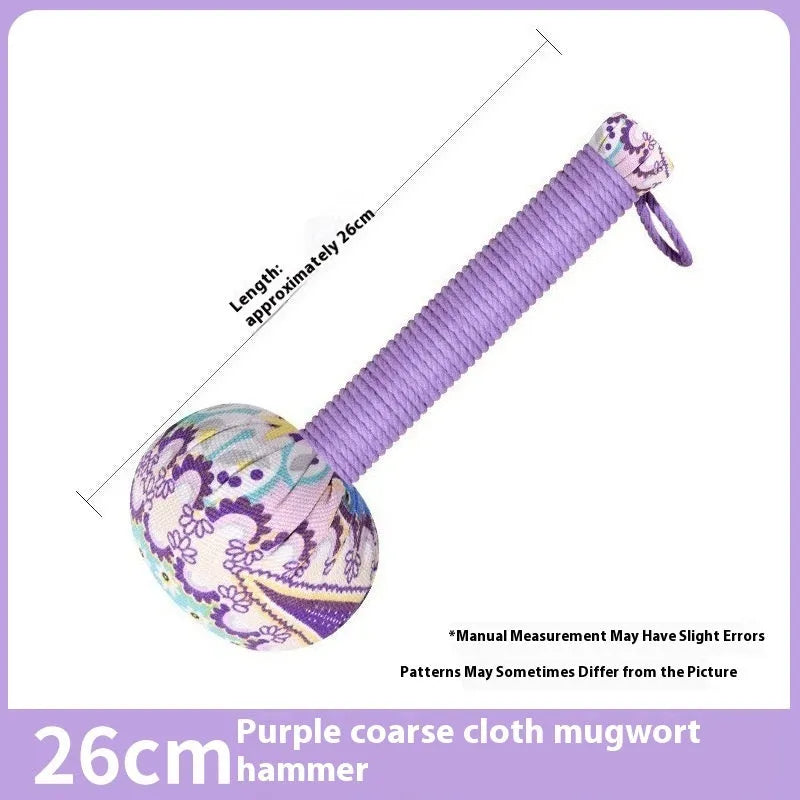 Argy wormwood massage hammer in green colour with 26cm handle length