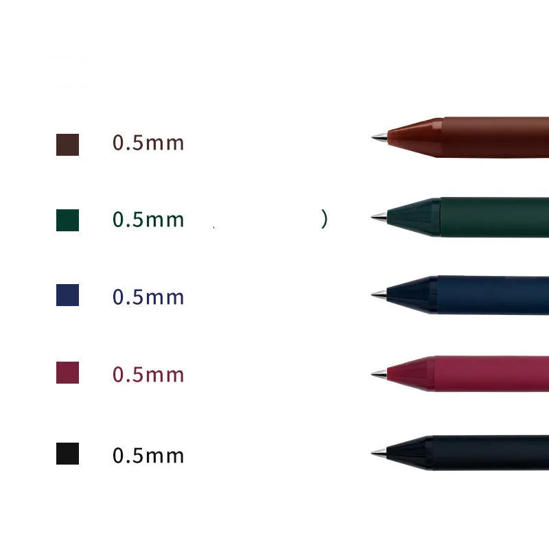 Candy Color Gel Pen 0.5mm fine tip plastic body five pack in assorted colours