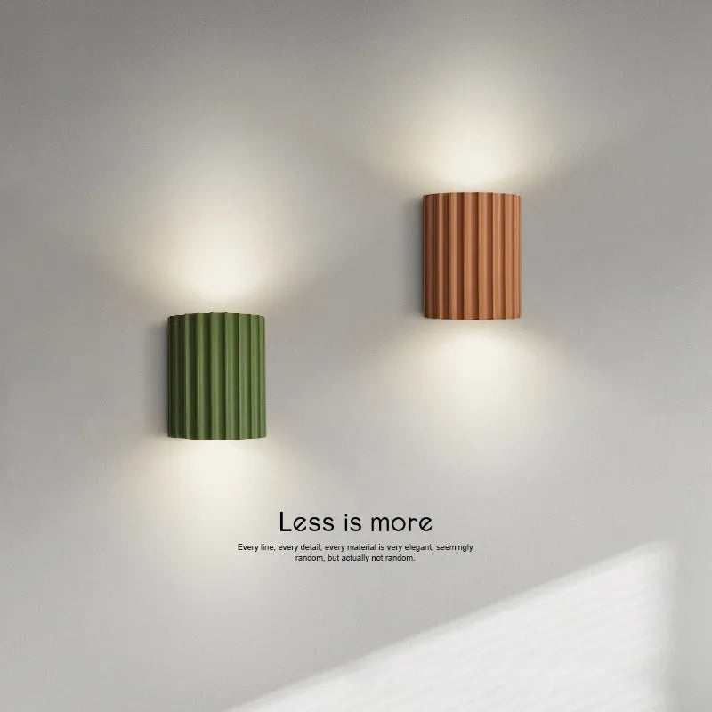 Nordic Macaron hallway wall lamp in dark blue, grey, green, orange, or white finish