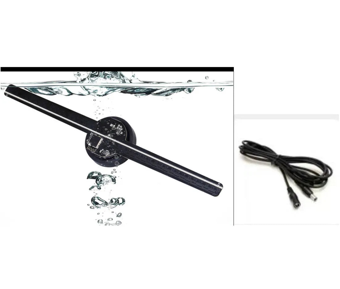 42cm 3D holographic advertising fan screen display unit with LED lighting for commercial use