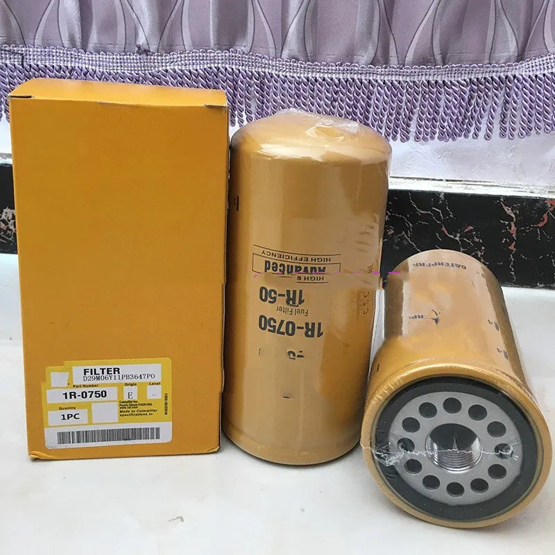 1R-0750 fuel filter element with filter paper construction for diesel fuel systems