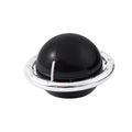 Mechanical kitchen timer in beige or black with manual twist dial and magnet backing, no battery required.