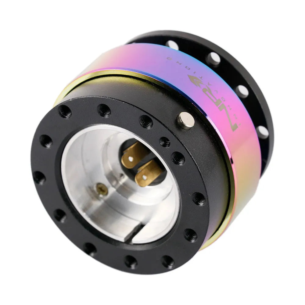 Colourful car steering wheel modification base with quick-release device and height adjustment insole