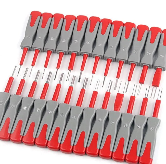 25-piece car terminal removal needle tool set for automotive electrical connector disassembly