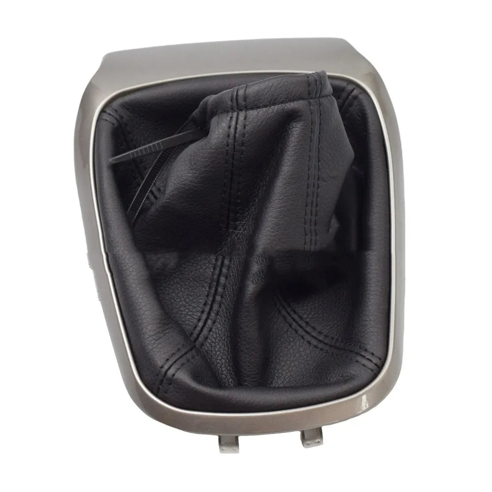 Black leather gear knob cover for Chevrolet Sonic Aveo T300 2011-2015 5-speed plastic headgear