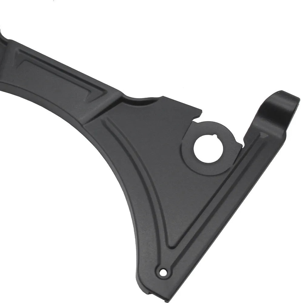 Matte black ABS plastic cockpit fairing for BMW R1250GS motorcycle, showing extended height and mounting points.