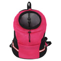 Breathable dog chest bag in sandwich mesh, blue colour, size L, with plain pattern on black background