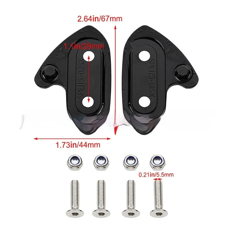Aluminium alloy rearview mirror decorative cover seat plug for R1 2015-2019 in black