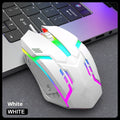 E-sports weighted wired USB mouse with photoelectric sensor, large design, black and white options