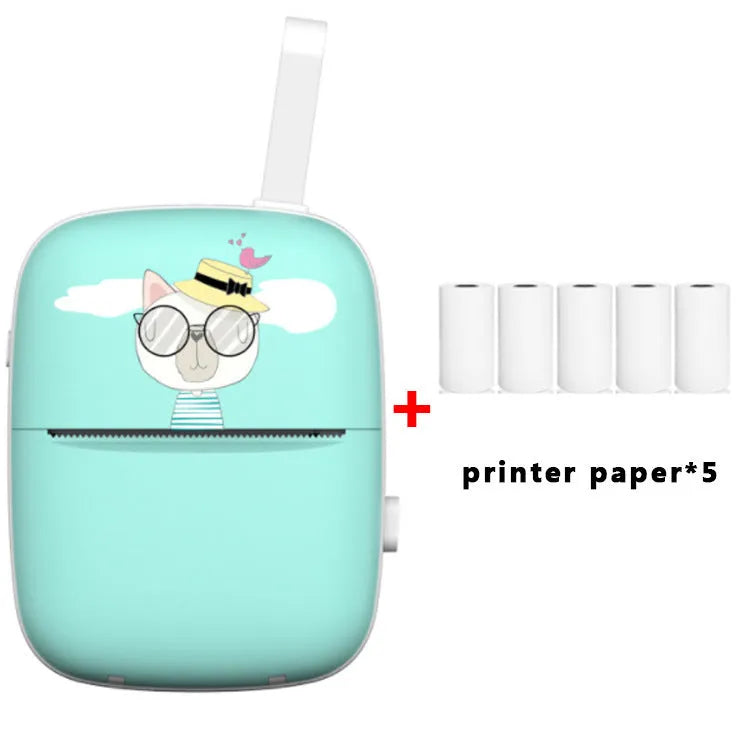 Bluetooth portable printer in blue ink wheel size 55mm width for student wrong question printing with 300DPI