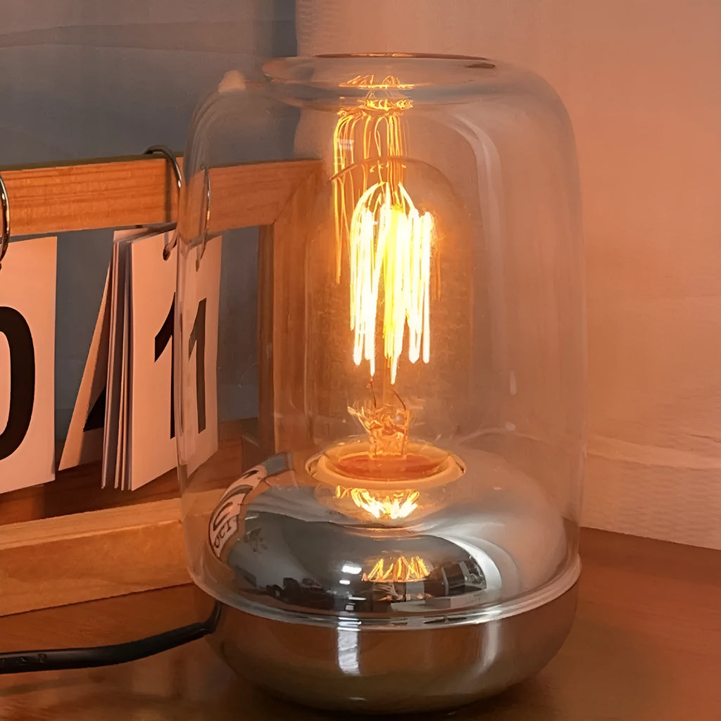 Simple modern geometric waterless ambience light with essential oil function