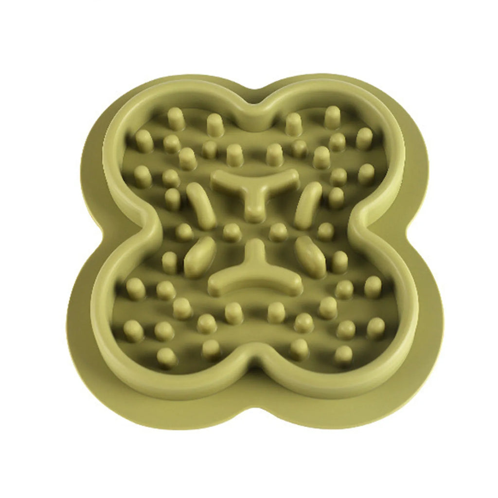 Silicone pet licking mat for cats and dogs, textured non-slip surface, 19cm by 21cm