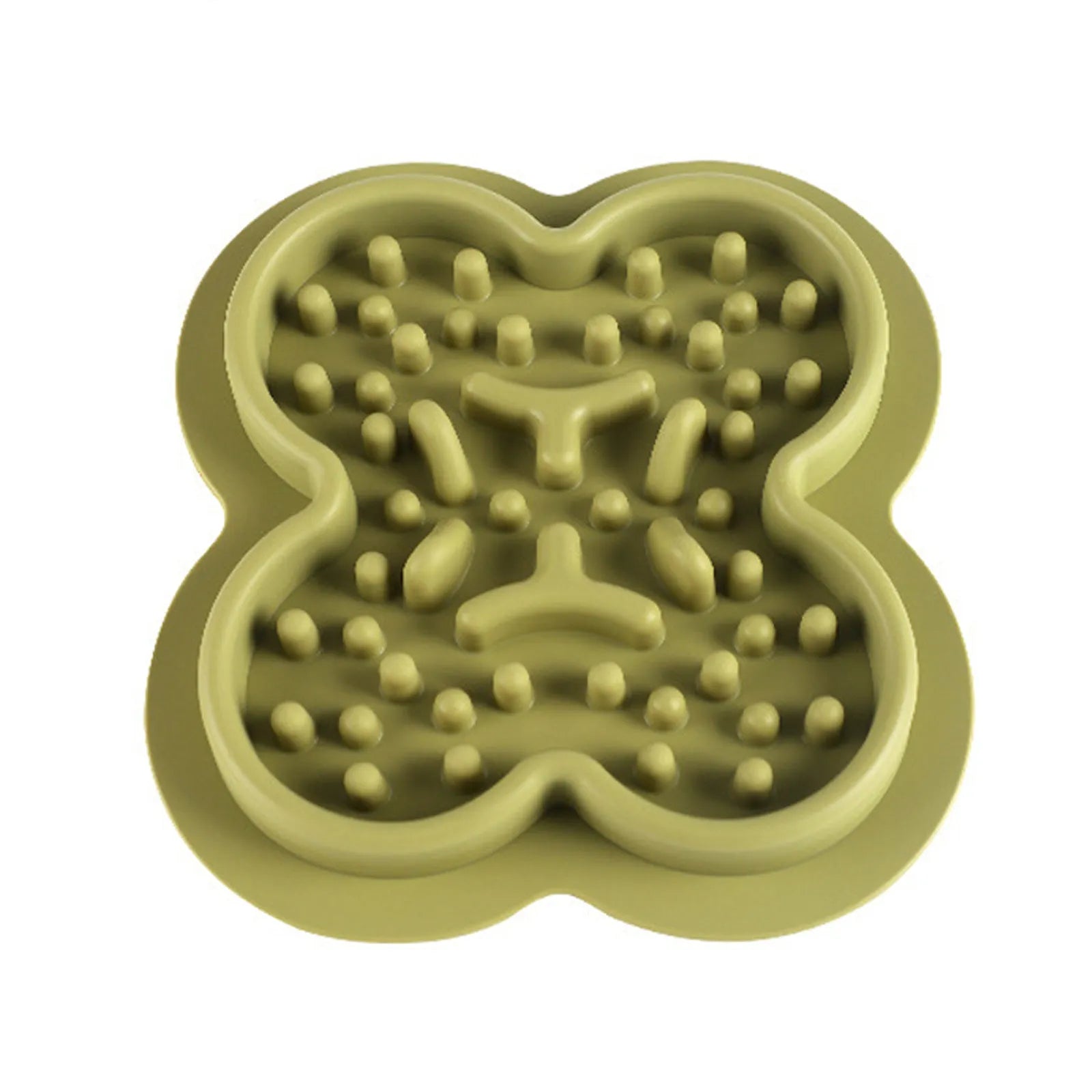 Silicone pet licking mat for cats and dogs, textured non-slip surface, 19cm by 21cm