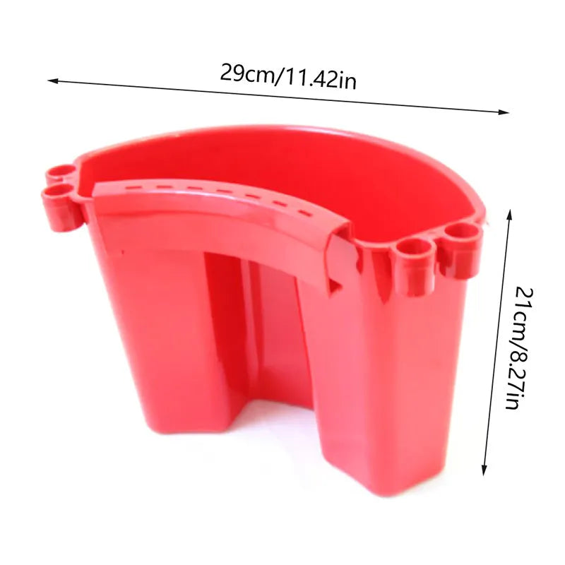 PP plastic car washing bucket with handle in choice of black, red, blue, or pink colours