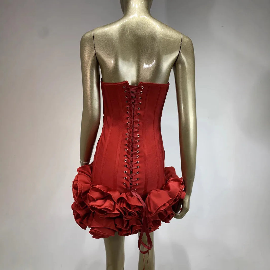 Women's solid colour mid-waist dress in polyester fabric with European sizing