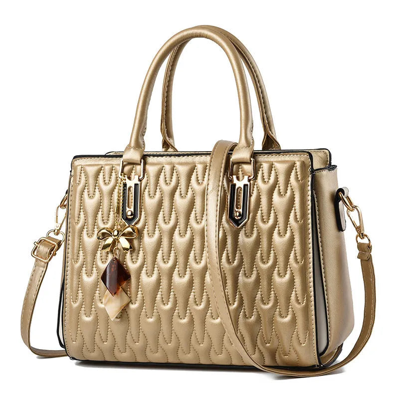 Women's large polyester messenger bag in street style, shown in one of five colour options.