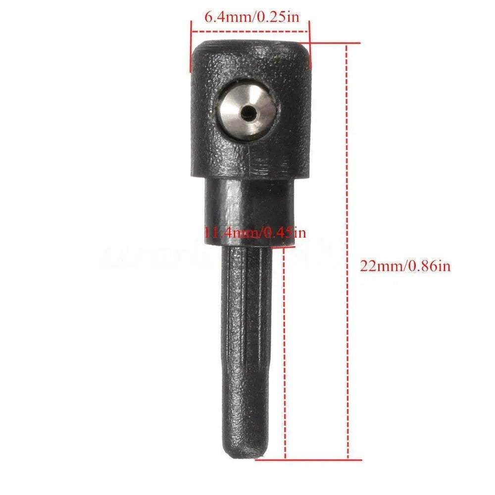 Black rear windscreen washer nozzle replacement part for Volkswagen Golf Audi Skoda vehicles