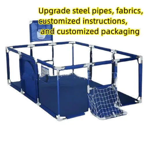 Children's playpen tent with stainless steel frame and Oxford cloth fabric in available colours