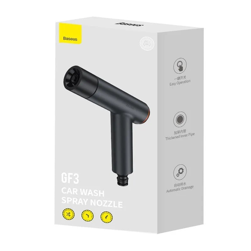 ABS car washing gun 158.3 x 130.5 x 35mm with telescopic TPE polyester water pipe and universal joint