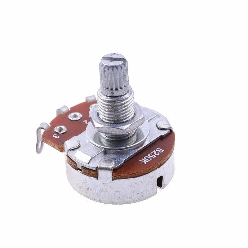 Single metal electric guitar control knob for volume or tone potentiometer replacement.