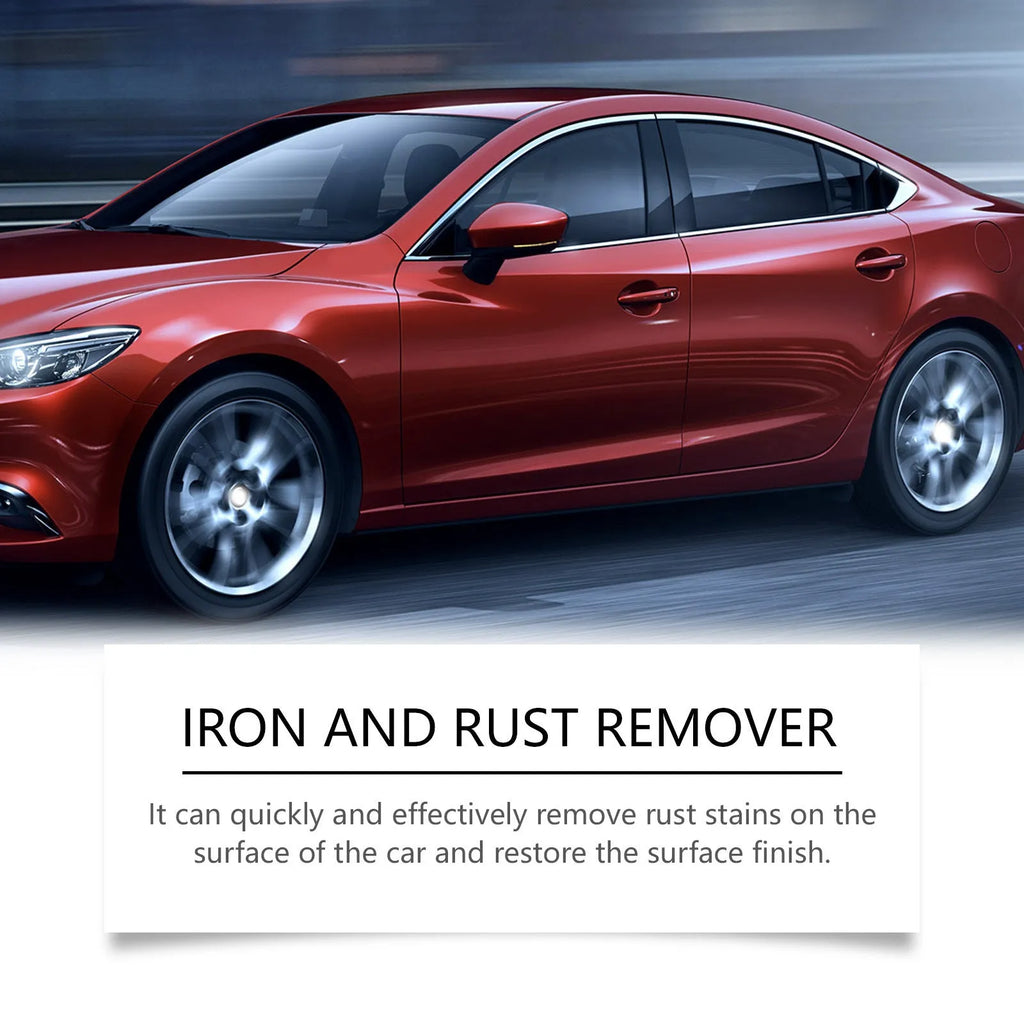 Car rust removing cleanser in 120ml spray bottle with citric acid formula for automotive paint decontamination