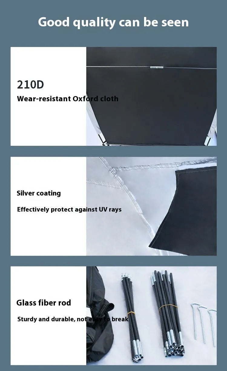 Large black outdoor bicycle storage tent showing roof design, suitable for 2-3 bikes.