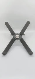 Foldable laptop bracket with aluminum alloy base plate, 280x23.5x46.5mm, in silver or black
