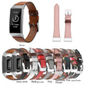 First layer cowhide watch strap for Fitbit Charge 3 and Charge 4, 18mm straight buckle, available in multiple colours and sizes