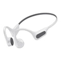 Bone conduction Bluetooth headset in black red or white grey with ear hook, digital display and non in-ear design