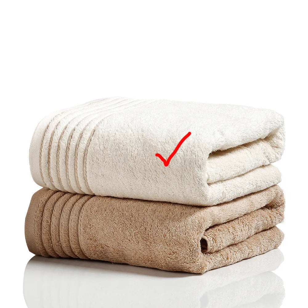 Cotton towels set showing bath, hand and guest towels in brown colour