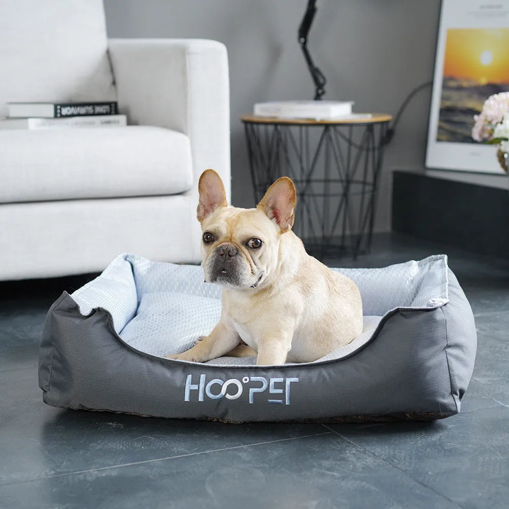 Dog bed with removable cover in small, medium, and large sizes for pets up to 30kg