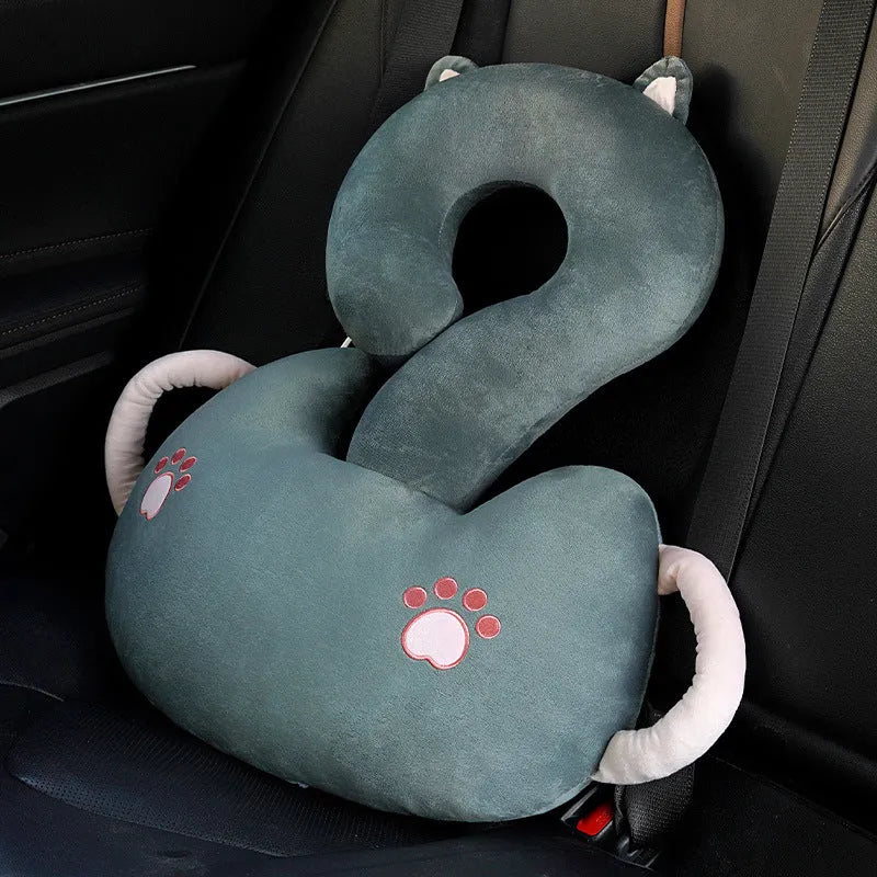 Square 65cm cartoon animal cushion pillow with colourful capybara, cat, dinosaur or rabbit design