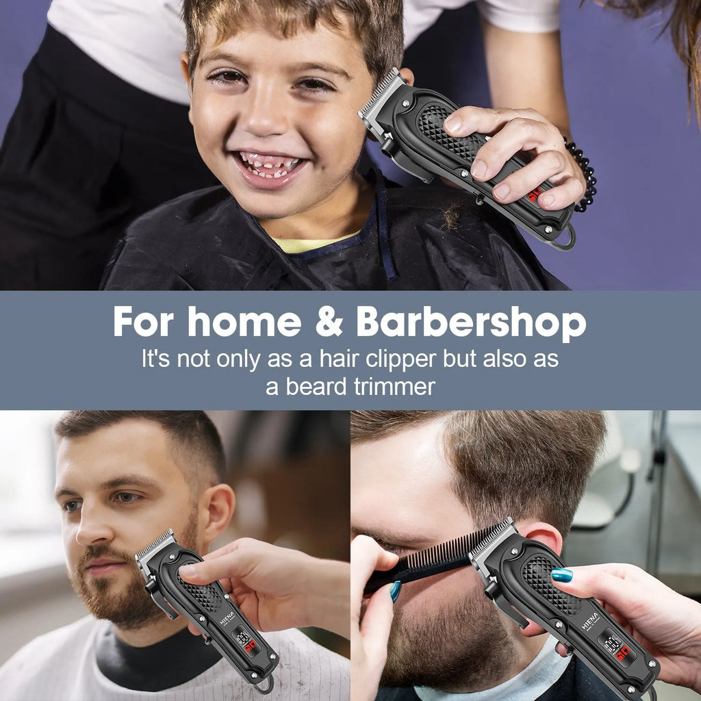 Retro barber electric shaver set rechargeable low noise below 36dB cordless hair clipper multiple colours