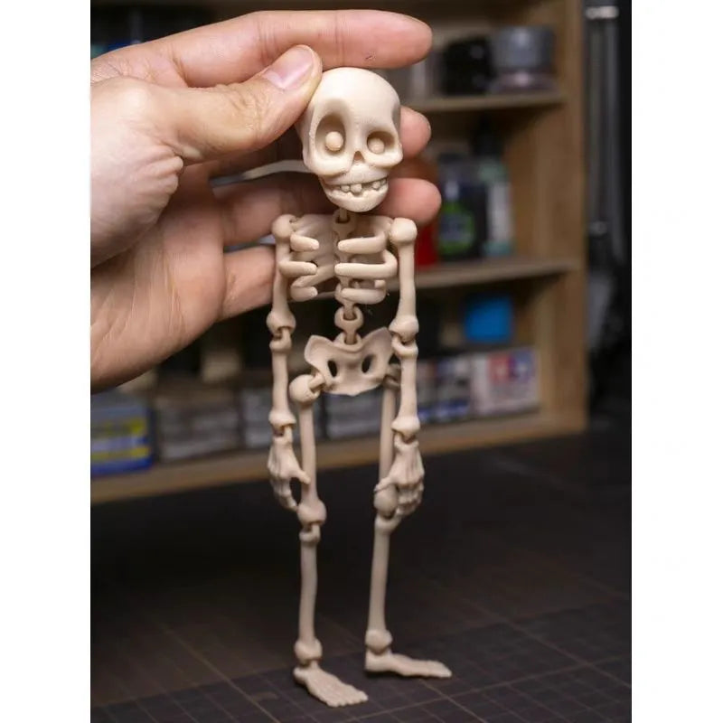 3D printed skull design refridgerator magnet in multiple colours, 18cm tall.