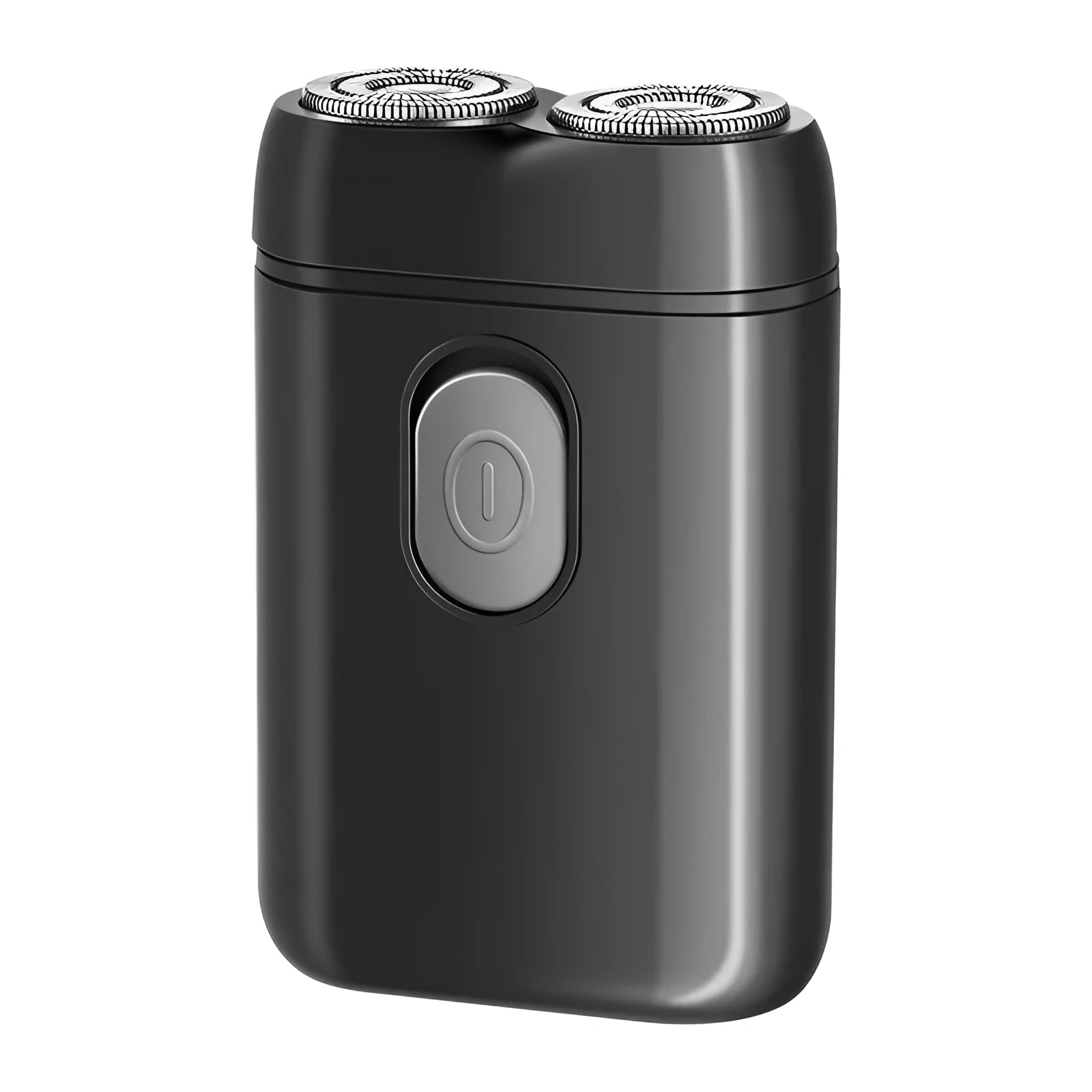 Rechargeable electric shaver with floating cutter heads in black, silver, and LCD black colour options