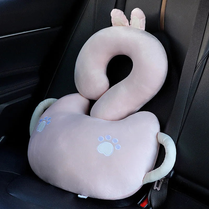 Square 65cm cartoon animal cushion pillow with colourful capybara, cat, dinosaur or rabbit design