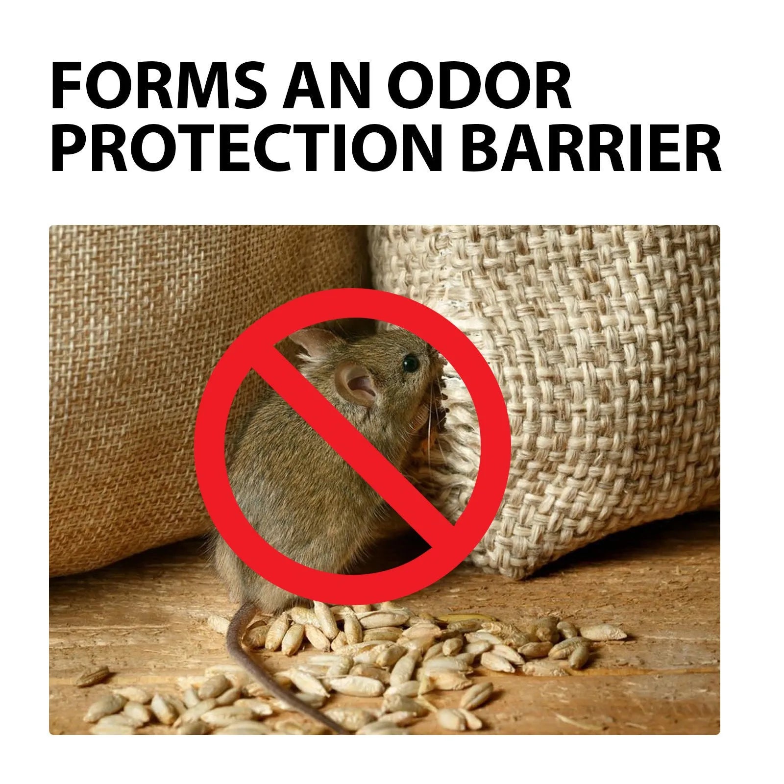 60ml bottle of natural rat repellent spray for home, outdoor, and car use.