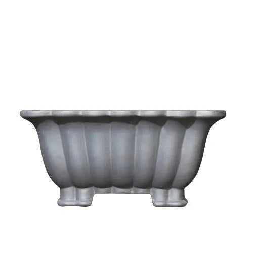 Purple sand ceramic square bonsai pot with du Xiliang colour finish, 37cm diameter classical desktop planter