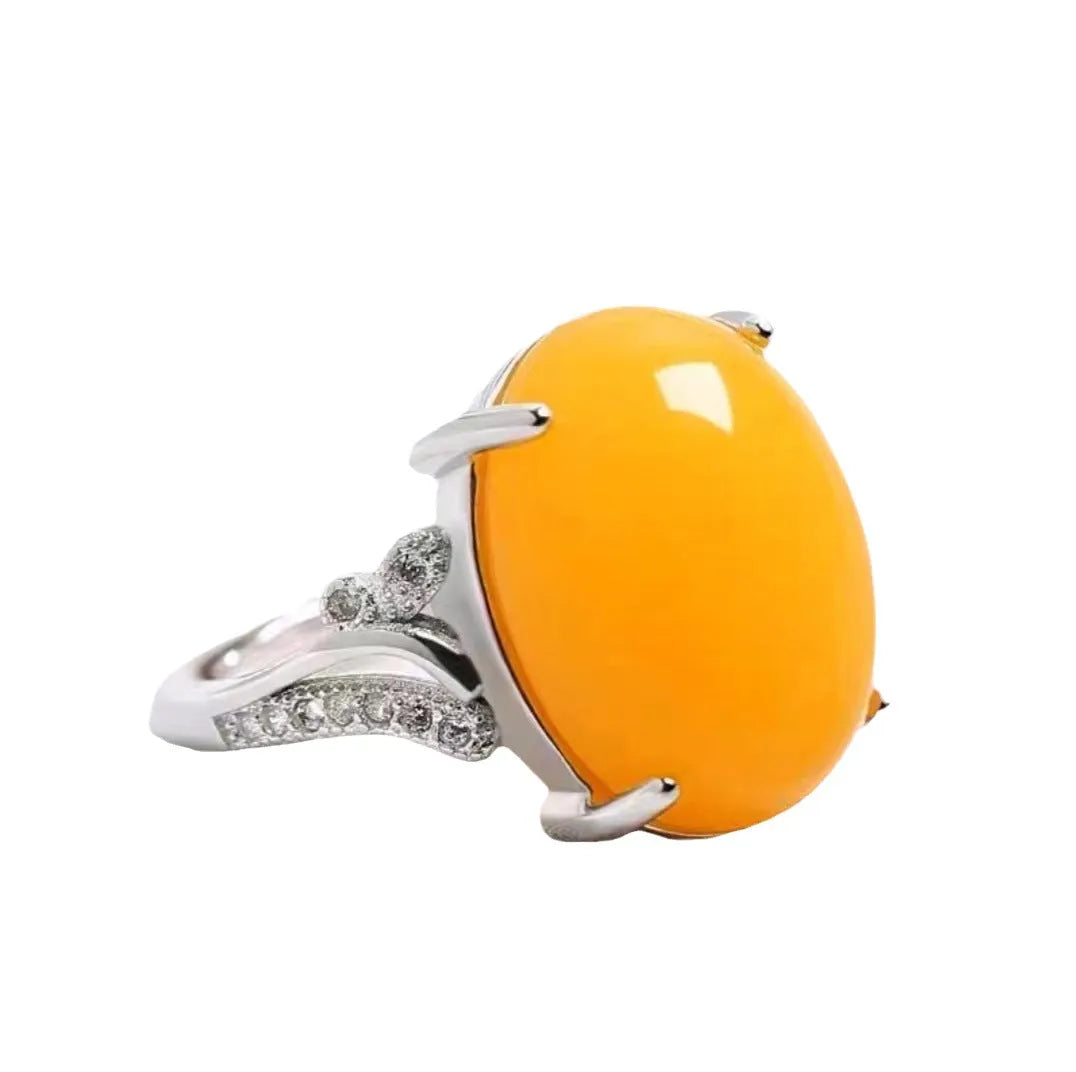 Natural sapphire ring with adjustable opening and geometric ethnic design in five colour options