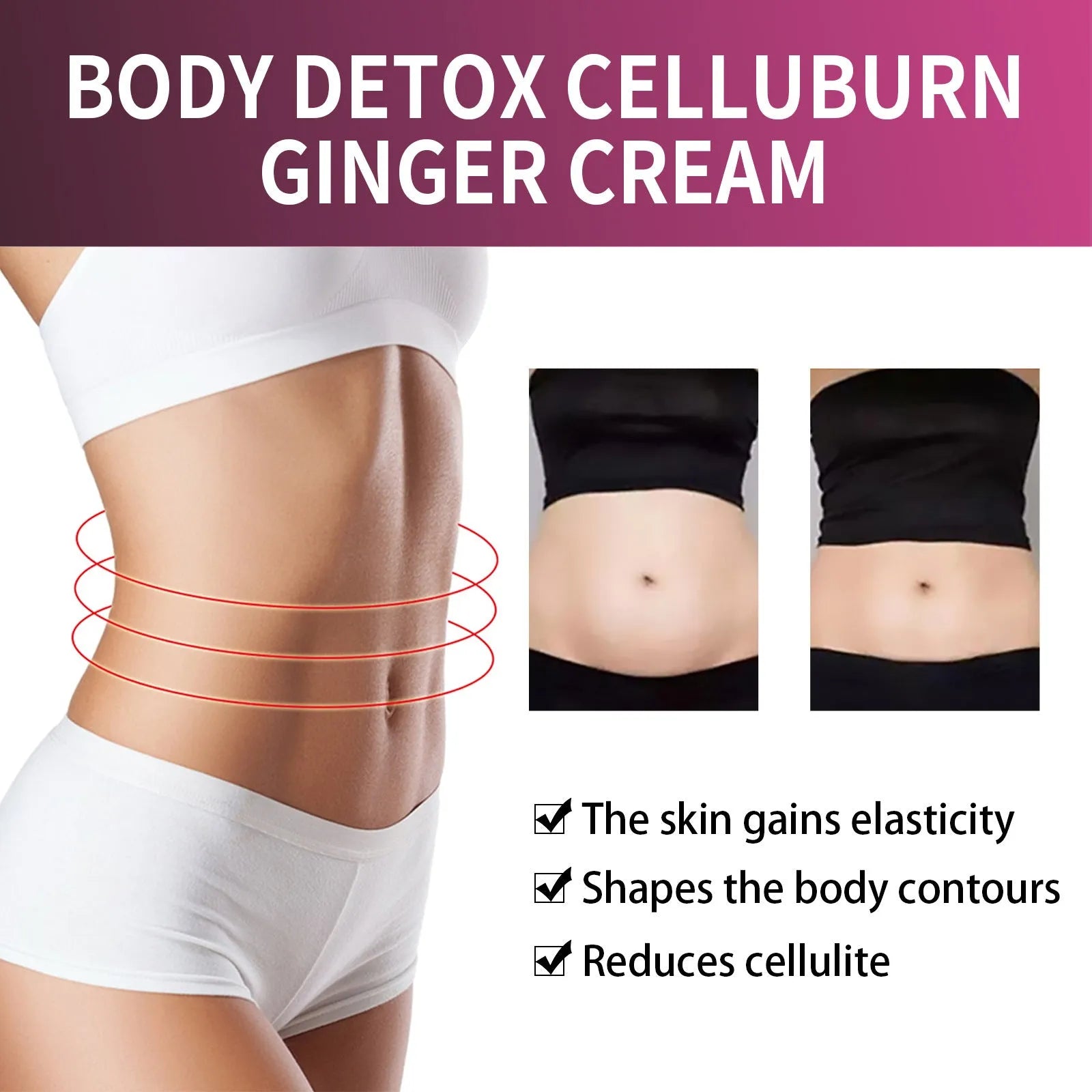 15g jar of Ginger Body Slimming Tightening Cream for weight loss and fat burning.