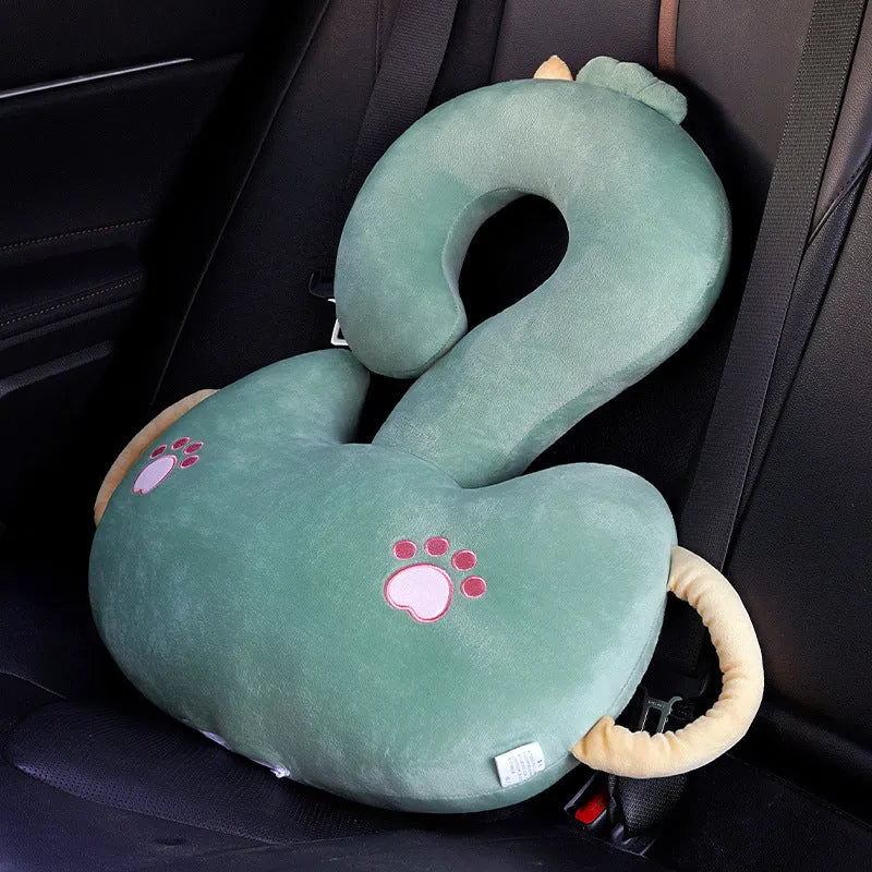 Square 65cm cartoon animal cushion pillow with colourful capybara, cat, dinosaur or rabbit design
