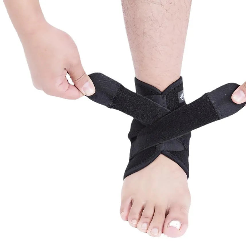 Black sports ankle support protective gear for basketball, football and running activities