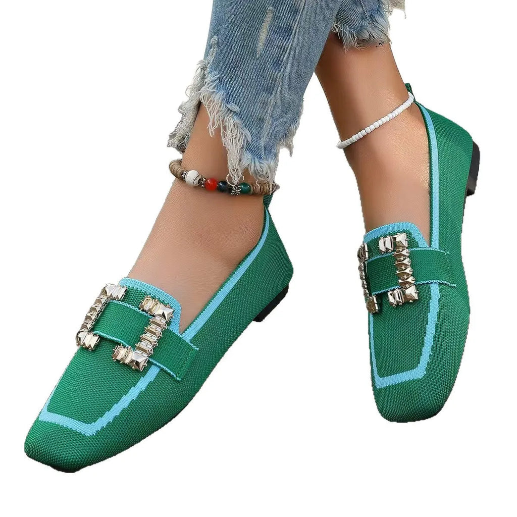 Vintage suede round head loafers for women, flat 1-3cm heel, beige silver green black, sizes 36-43